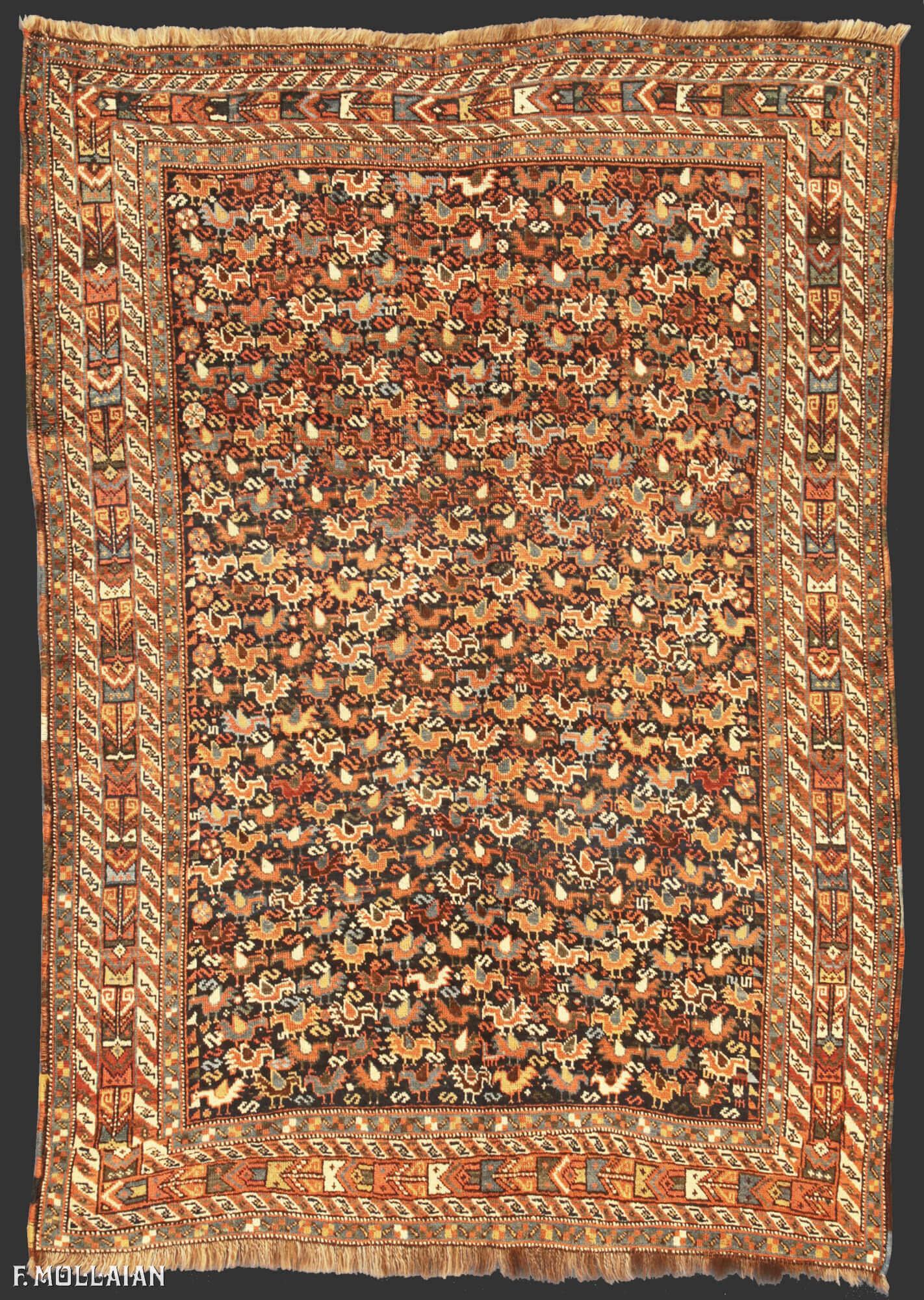 Antique Persian Tribal Khamse Rug n°:76904844